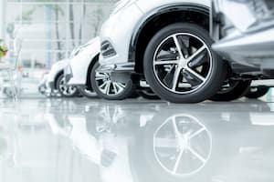 automotive showroom concrete floors
